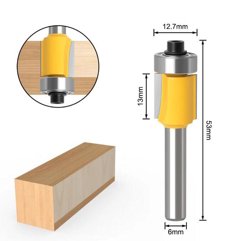 6mm Shank Woodworking Milling Cutter Trimming Machine Router Bit Bakelite Milling Engraving Machine for Woodwork Power Tools