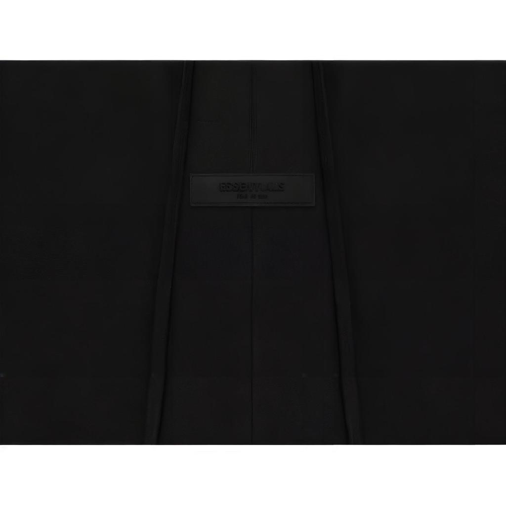 Fear Of God Essentials SS22 Velvet Logo Embossed Sweatpants Knit Joggers Unisex Bottoms Black FOG-SS22-465