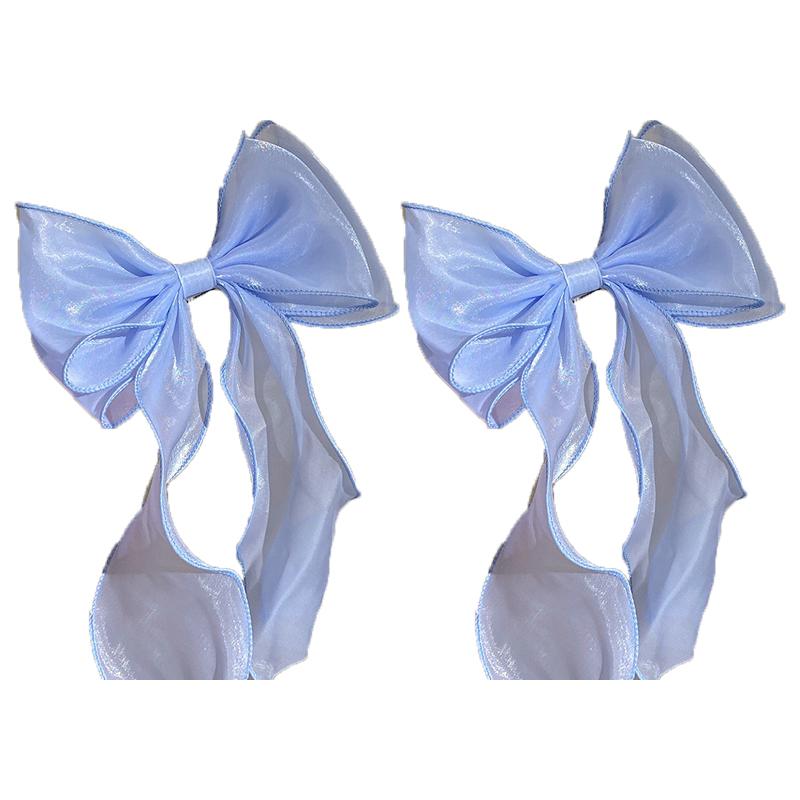 Mesh Bow Hair Clip Women Sweet Ponytail Cute Spring Clips Fashion Hair Accessories