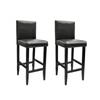 Day and Night - Day and Night Kitchen Stools 2 Units Black Synthetic Leather