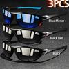 2 Pieces Fashion Vintage Sports Sunglasses Men Women Fishing Running Cycling  Sport Man Sun Glasses Anti-Glare UV400 Eyewear
