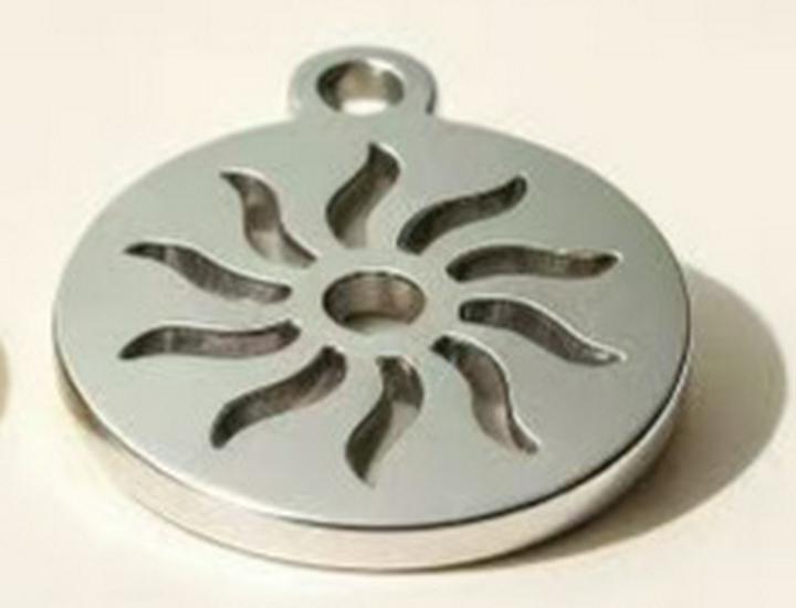 Sunflower Pattern Stainless Steel Pendant - DIY Titanium Steel Necklace Accessory