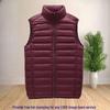 Pánská 2024 Podzim/Zima Lehká Luxusní Péřová Vesta se Stojáčkem