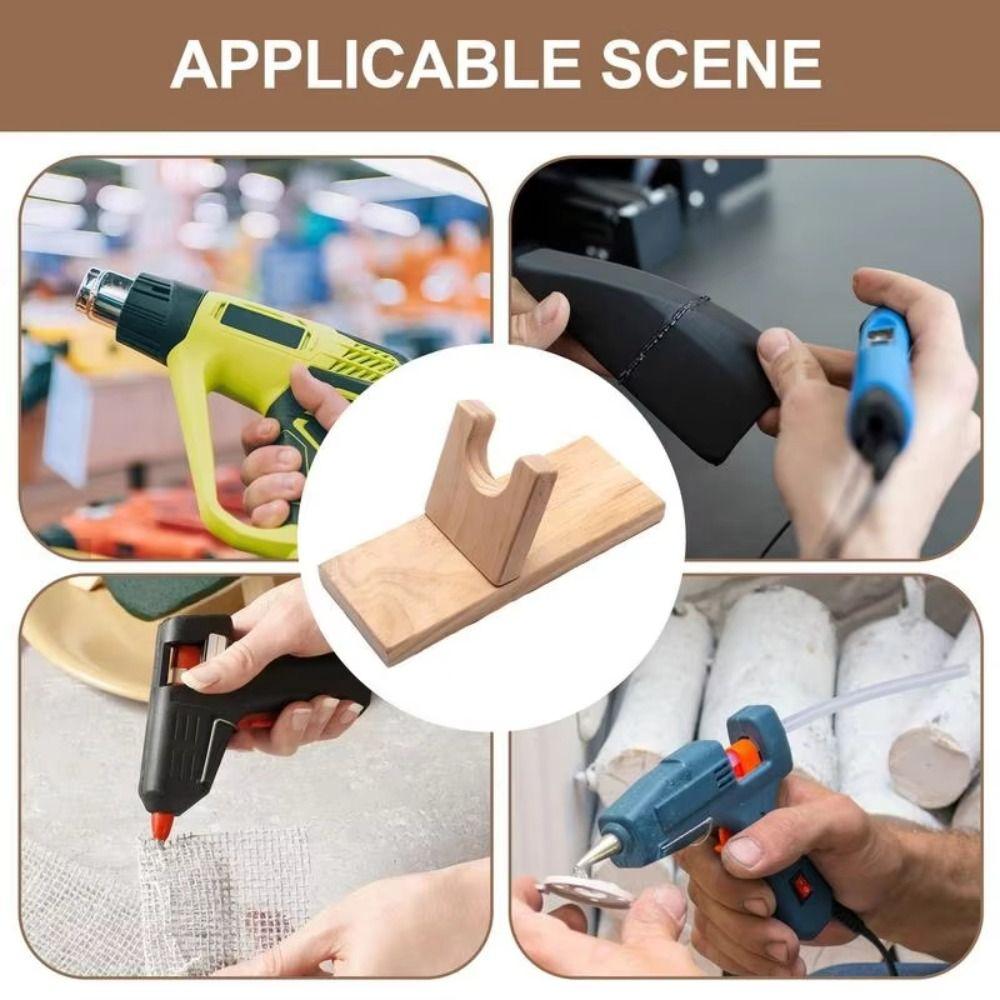 Wooden Hot Glue Holder DIY Hot Glue Support Stand Durable Craft Room Organizer