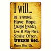 Tin Metal Sign Motivational Wall Art Vintage Retro Garage Decor 8x12