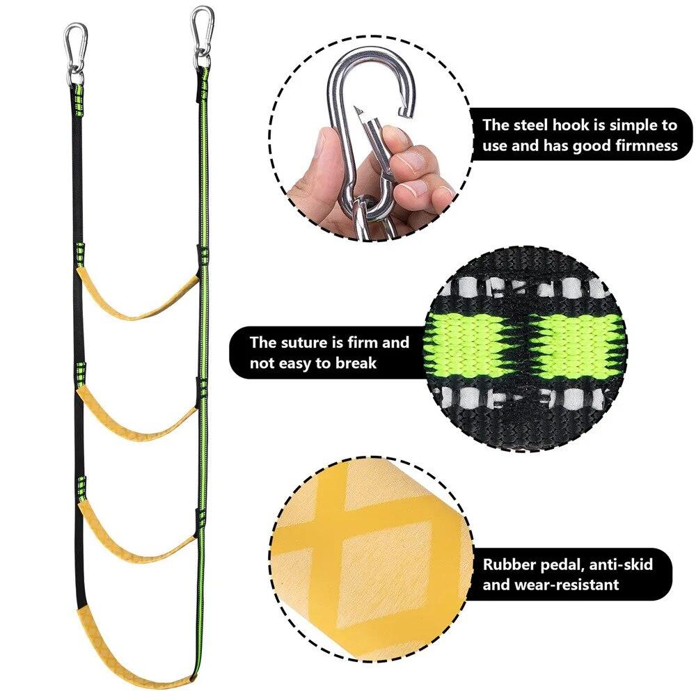 3/4/5 Step Boat Rope Ladder Boarding Rope Ladder Kayak Motorboat Canoeing Speedboat Dinghy Yacht Boat Accessories Marine