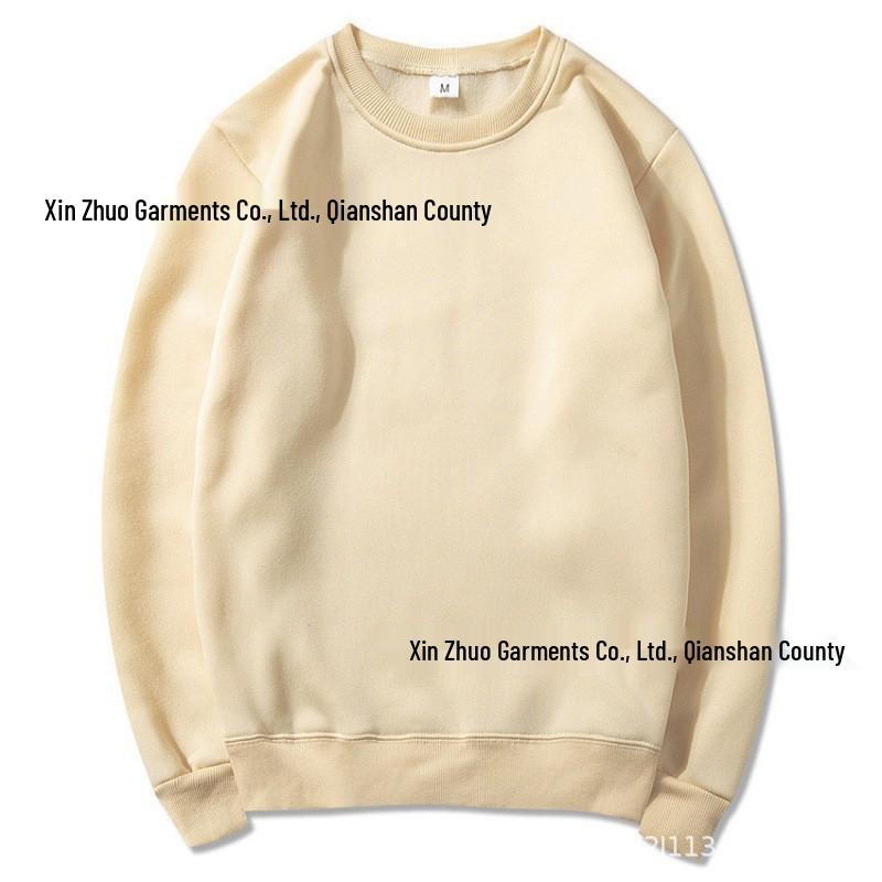 Unisex volná fleecová mikina s kulatým výstřihem - Podzimní/Zimní ležérní oblečení