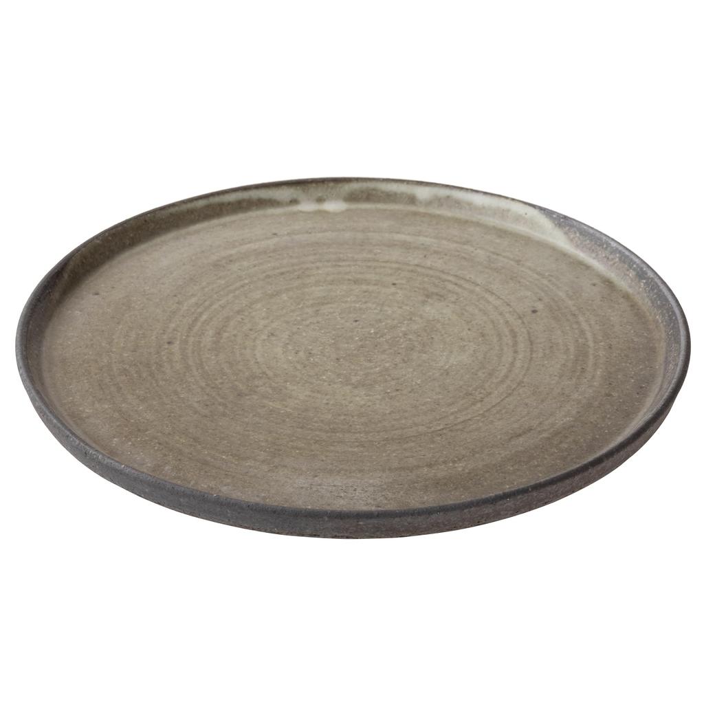 Marui Seito Shigaraki-keramik Hechimon-tallrik, Diameter 24 cm, Brun, MR-3-4098