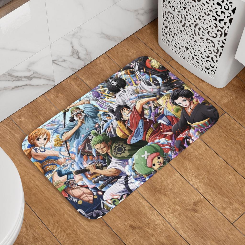 Custom Anime One P-Pieces Doormat Non-Slip Entrance Welcome Kitchen Bath Floor Door Mat Toilet Living Room Carpet Rug