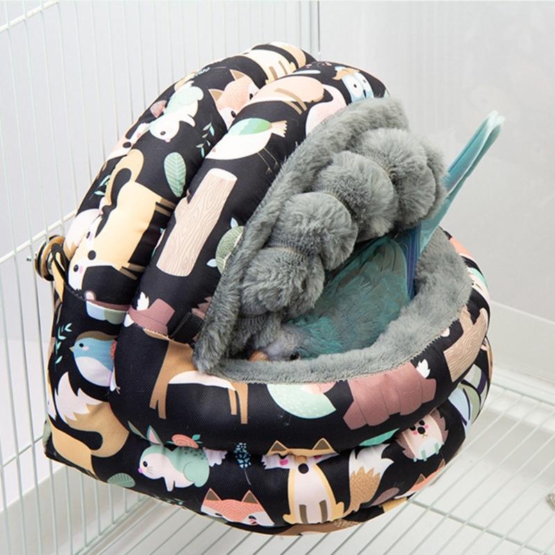 Warm Winter Bird Bed Hideaways for Parakeets Budgies Cockatiels Conures Soft and Comfortable Bird Cave Bed
