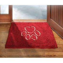 Tapis D'entrée - Dirty Dog - 75x50 Cm - Rouge - Rectangulaire - Absorbant