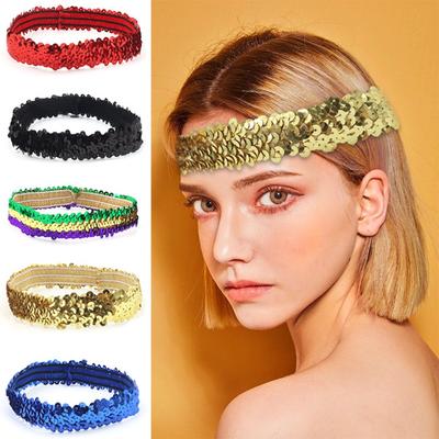 Indian Sequins Sequin Headband Headwear Elastic Hairbow Party Gift Glitter Hairband