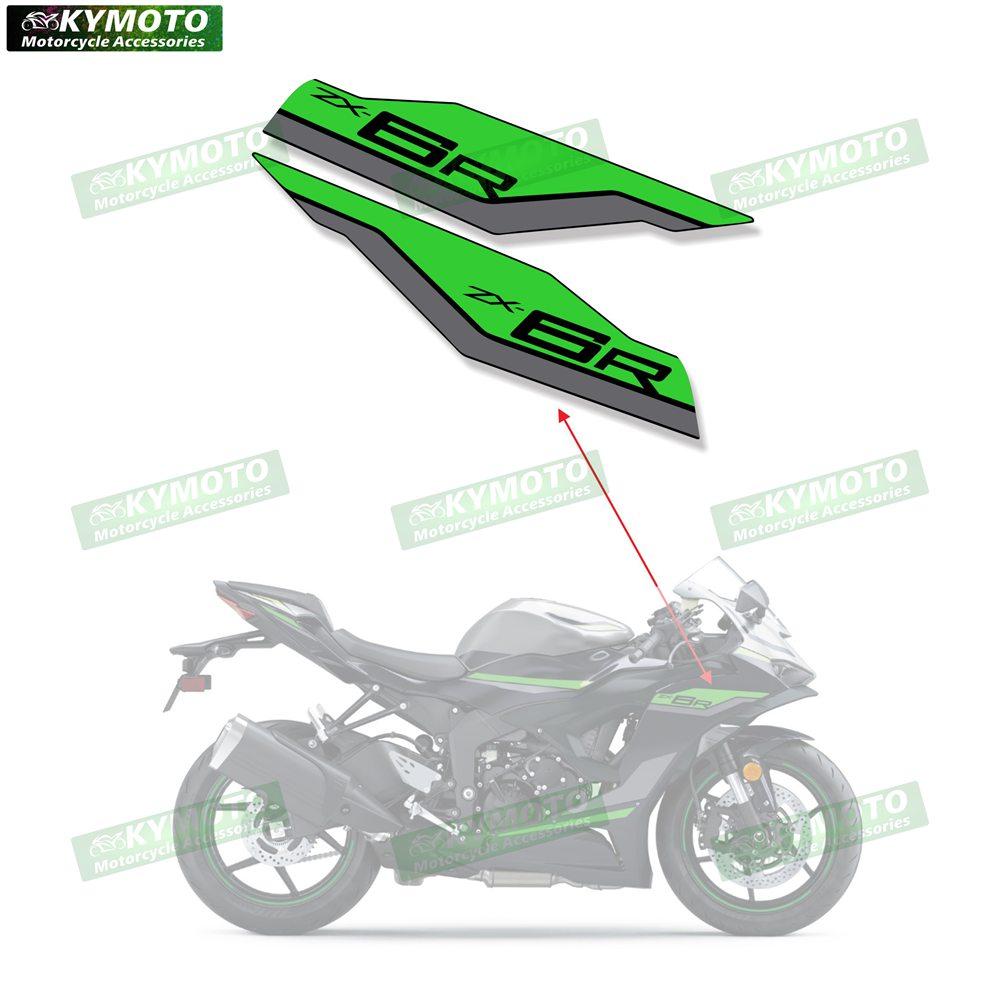 For ZX-6R ZX636, ZX6R ZX636 2024 and 2025 model motorcycles this is a full-body decal kit with fairings and fuel tank sticker