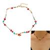 Sweet Cool Girls Neck Chain Spicy Women's Summer Necklace Dopamine Beads Colored Collarbone Chain Creative Earrings