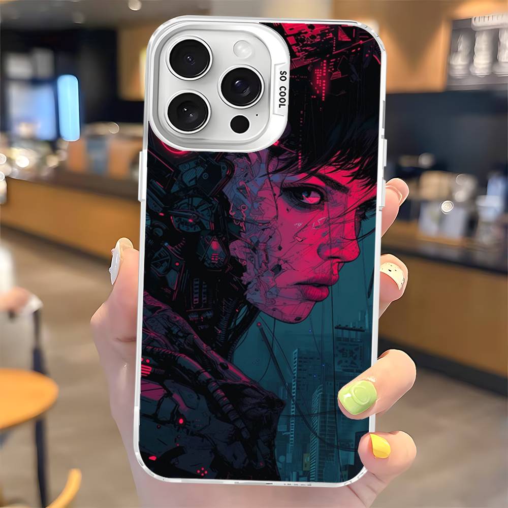Anime G-ghost In The S-shell Cartoon Phone Case For IPhone 17 16 15 14 13 12 Pro Matte Shockproof Back Anti Fall Matte Cover