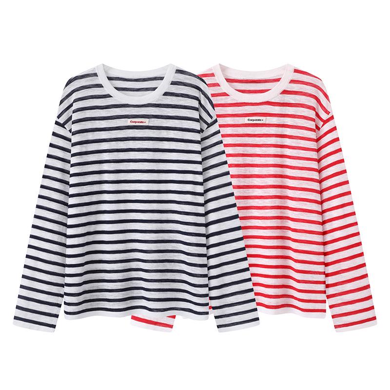 

Women s Striped Loose Fit Knitted Sweater - Money Patch, Spring/Summer 2025 Large