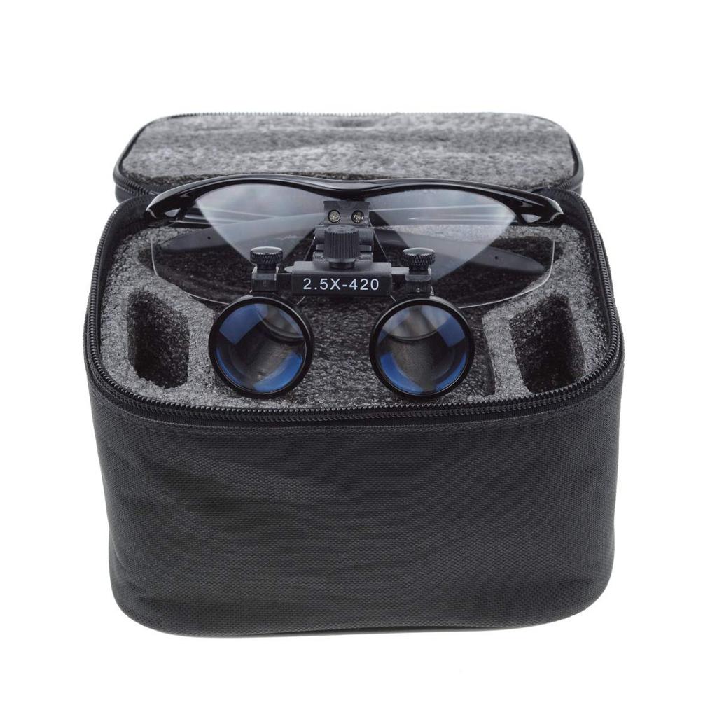 EUSTOMA Binocular 420mm Operating Adjustable Interpupillary For Laboratory Includes Cloth Bag Storage Case 2.5x Magnifier, 2.5X Loupe, Glasses,