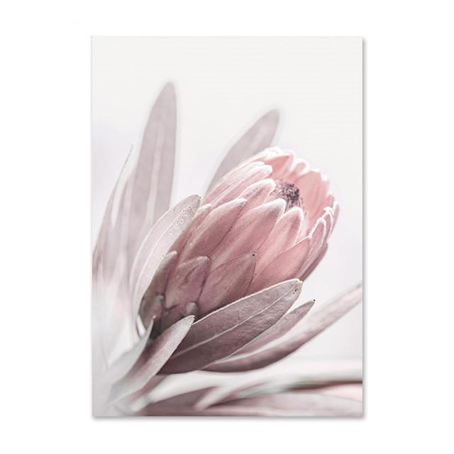 Romantic Pink Flowers Modern Line Woman Love Art Wall Art Canvas Painting Poster Print Wall Paintings For Living Room Decor