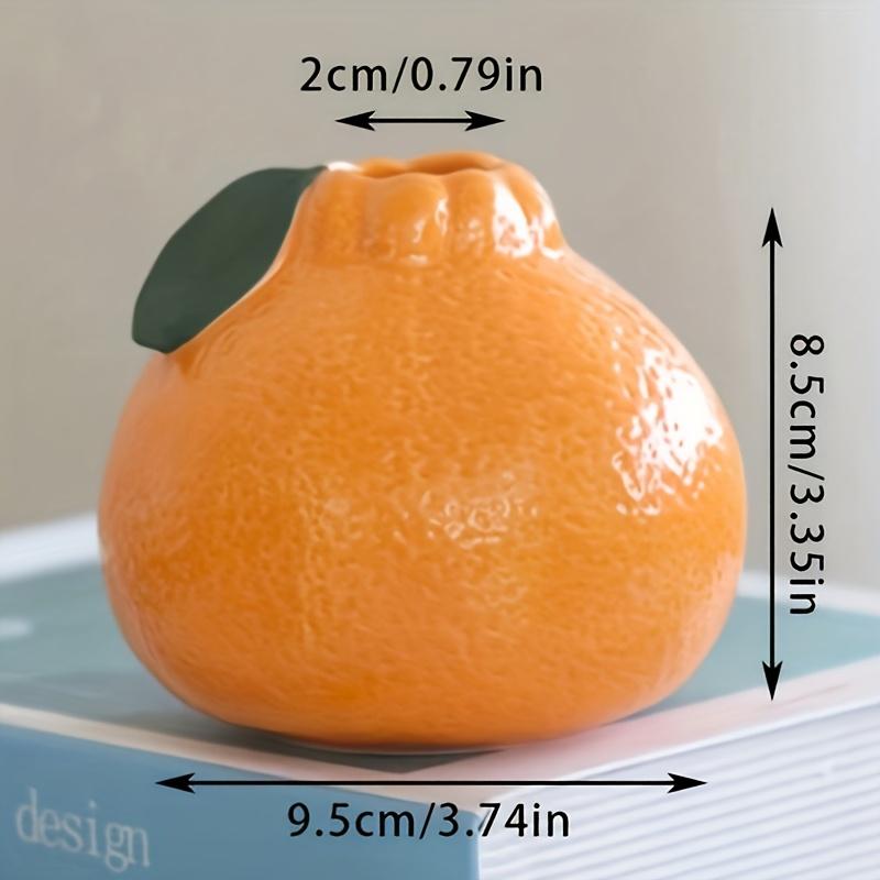 

1 шт. Ваза в форме цитрусовых - уникальный гидропонный горшок для декора гостиной и офиса, художественный пластиковый дизайн, идеально подходит для демонстрации зелени в помещении оранжевый