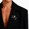 Skull And Crossbones Lapel Pin Punk Alloy Brooch Anti-fade Enamel Pin for Jacket Hat Bag Daily Outfit Accessories