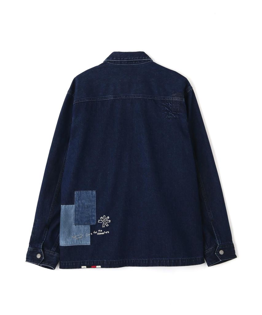 AVIREX RESTORE COLLECTION REPAIR CUSTOM & EMB UTILITY SHIRT JACKET Indigo L 783-5220015