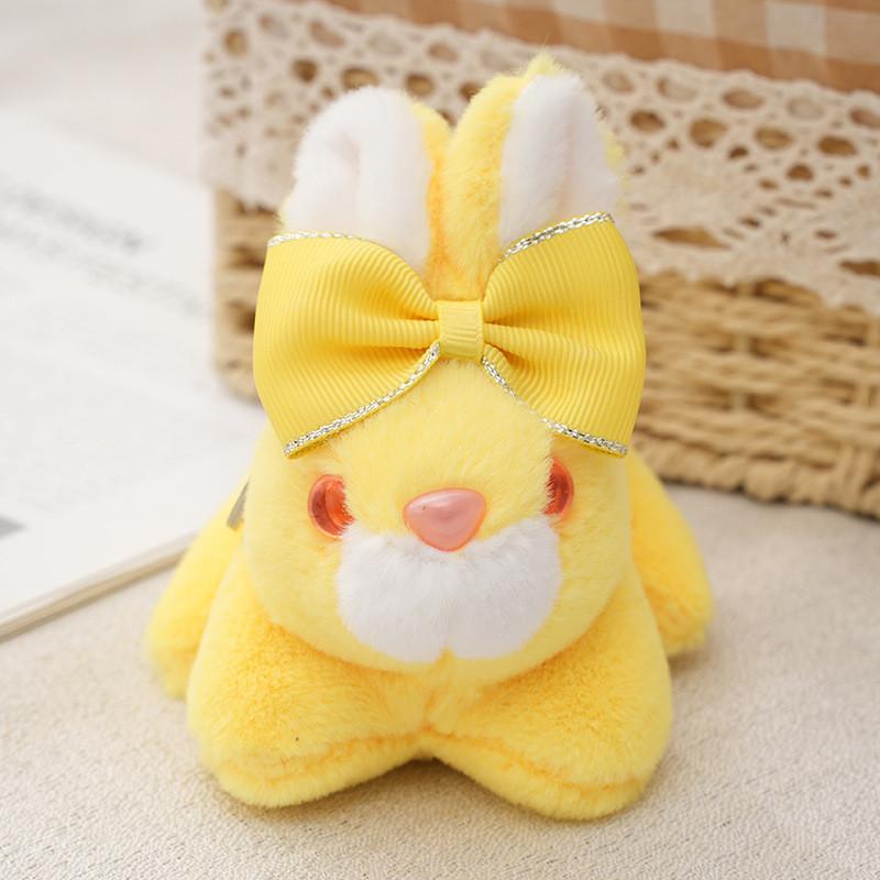 Adorable Bunny Plush Toy Keychain Soft Stuffed Animal Charm Cute Rabbit Doll For Girls Birthday Gift
