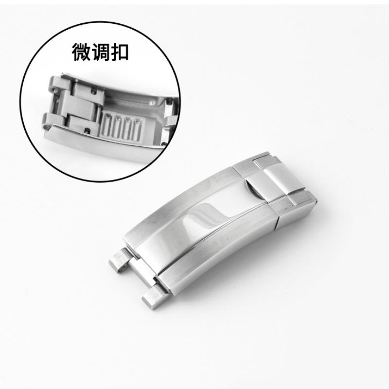 9x16mm Watch Band Clasp for Rolex Submariner Daytona GMT Yacht-Master Stainless Steel Adjustable Metal Button Watch Buckle