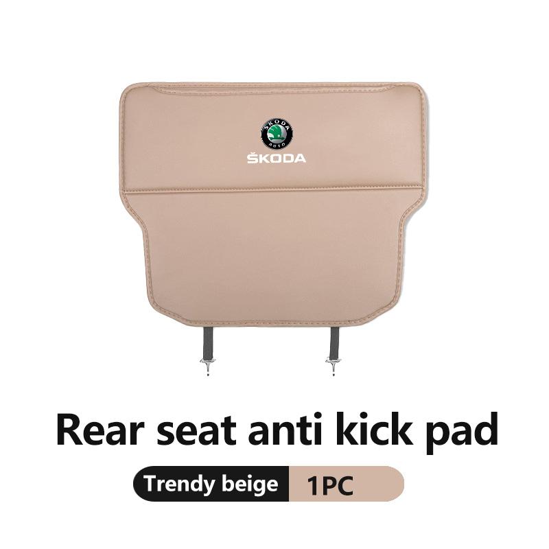 

Leather Anti-Kick Pad Car Waterproof Seat Back Protector Cover Storage Bag For Skoda Octavia Superb RAPID FABIA KAMIQ KAROQ