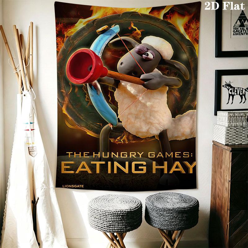 Shaun the Sheep A Wall Hanging Printed Fabric Blanket Decorative Tapestries for Bedroom Living Room Home Decor