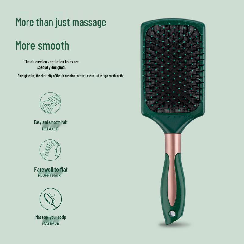 Internet-Famous Green Hair Styling Comb: Airbag, Massage, Curly, and Straightening Functions