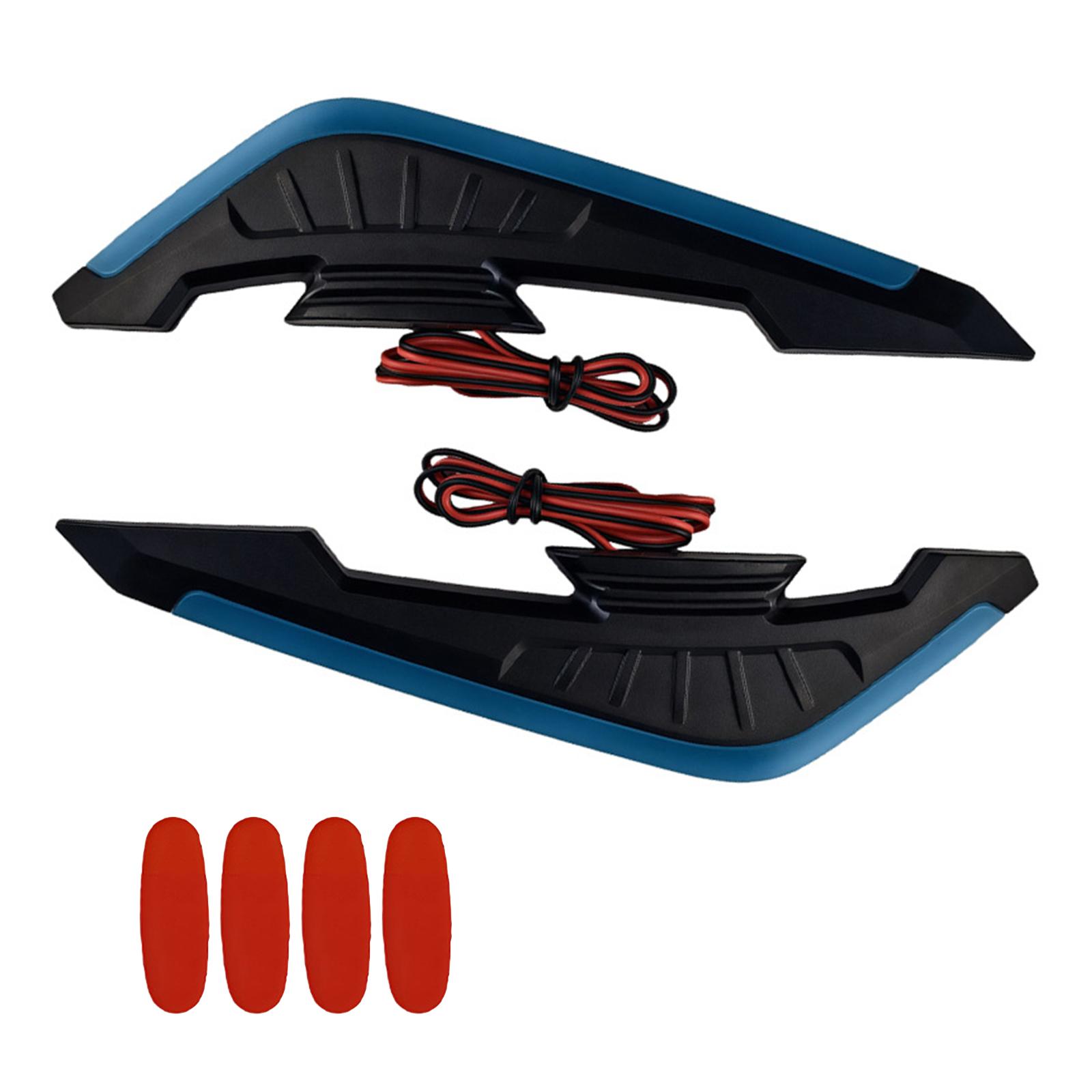 

Easy Mount Wind Fairing for Motorcycle Electric Bike LED Light Improved Aerodynamics Fairing Side Winglets жёлтый