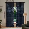 2Pcs Night view of the sea print curtains,suitable for bedroom,living room kitchen decoration,home decoration,window decoration