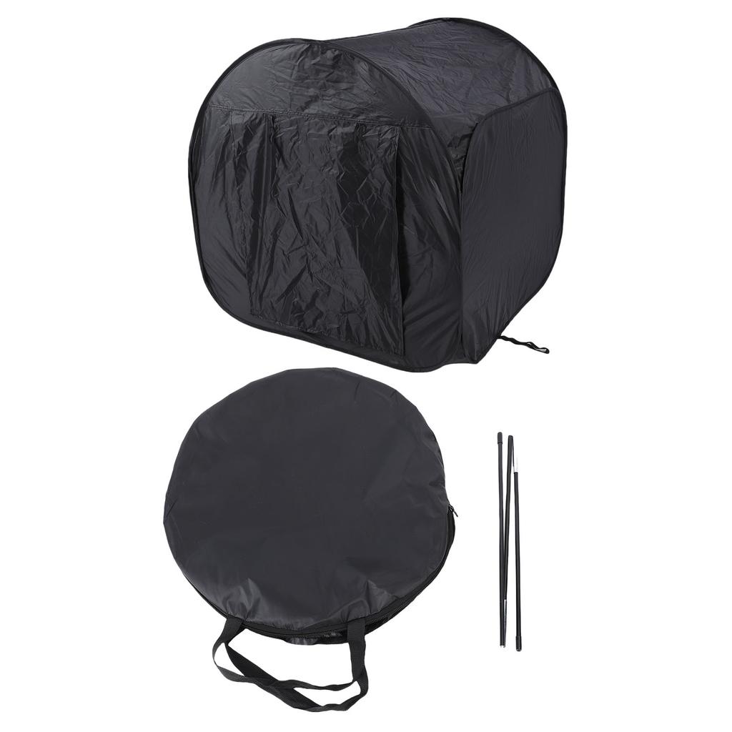 Kids Sensory Tent Portable Pop Up Children Play Tent Black with Door and Window for Indoor