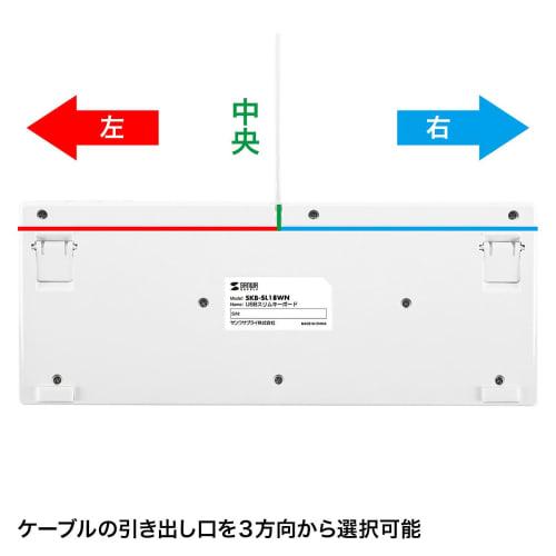 Sanwa Supply Wired USB Slim Keyboard No Numeric Keypad Pantograph 85 Keys Japanese 109A Layout White SKB-SL18WN