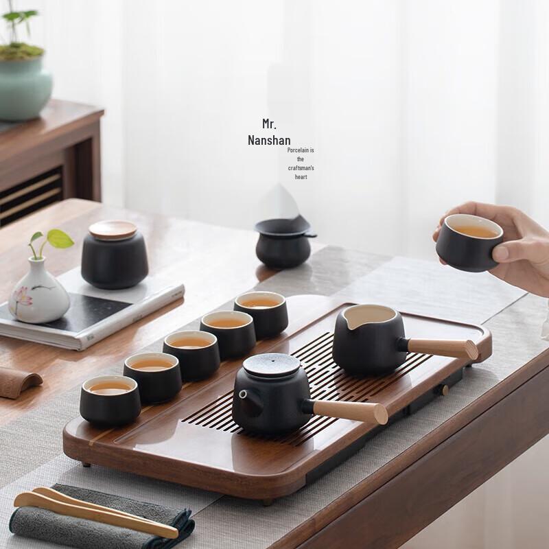 Nanshan Black Pottery Kung Fu Tea Set