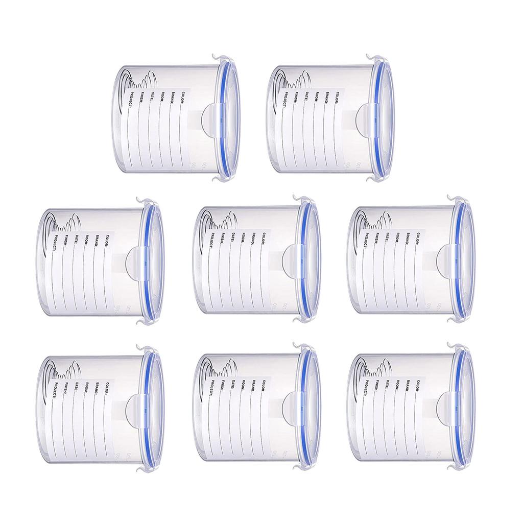 8 ks Nádobky na barvu s nerezovou míchací kuličkou Kelímky na retušovací barvu Vzduchotěsná nádoba na barvu pro přelakování barvy