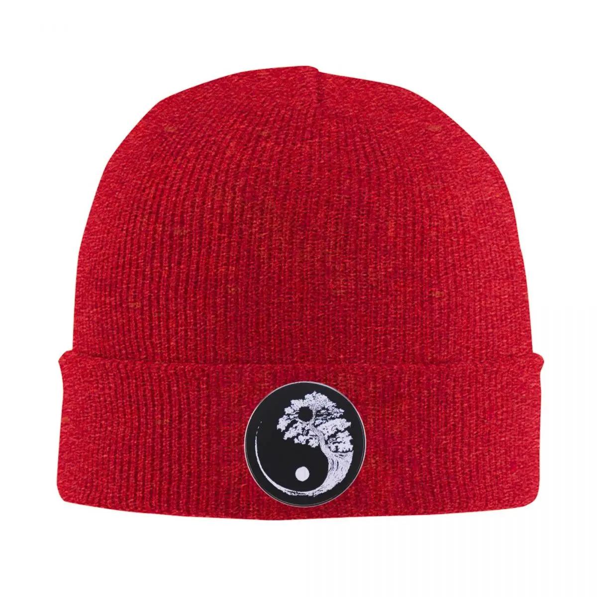 

Yin Yang Bonsai Tree Japanese Buddhist Zen Warm Knitted Cap Winter Knit Bonnet Hat Skullies Beanies Hip Hop Caps for Unisex One Size