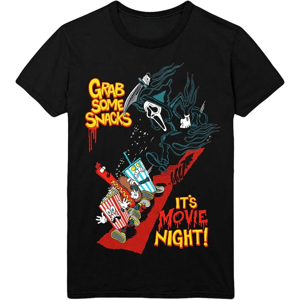 Scream Movie Ghost Face T-shirt for Men and Women Summer Pure Cotton Clothing Fashion Gothic Short Sleeved T-shirt Unisex