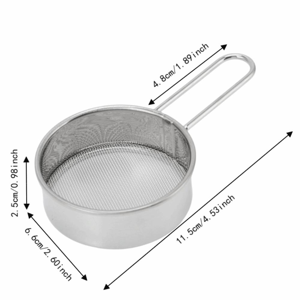 Lightweight Flour Sieve Strainer Round Mini Flour Sifter Mesh Round Sifter  Cheesecake Pizza Bread