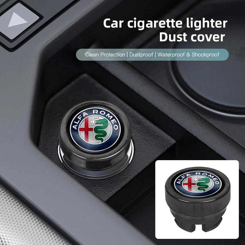 

For Alfa Romeo 2026 Hot Sticker Car Cigarette Lighter Cap Auto Lighter Dust Proof Cover Accessorie For Alfa Romeo 4C 159 166 Spi чёрный