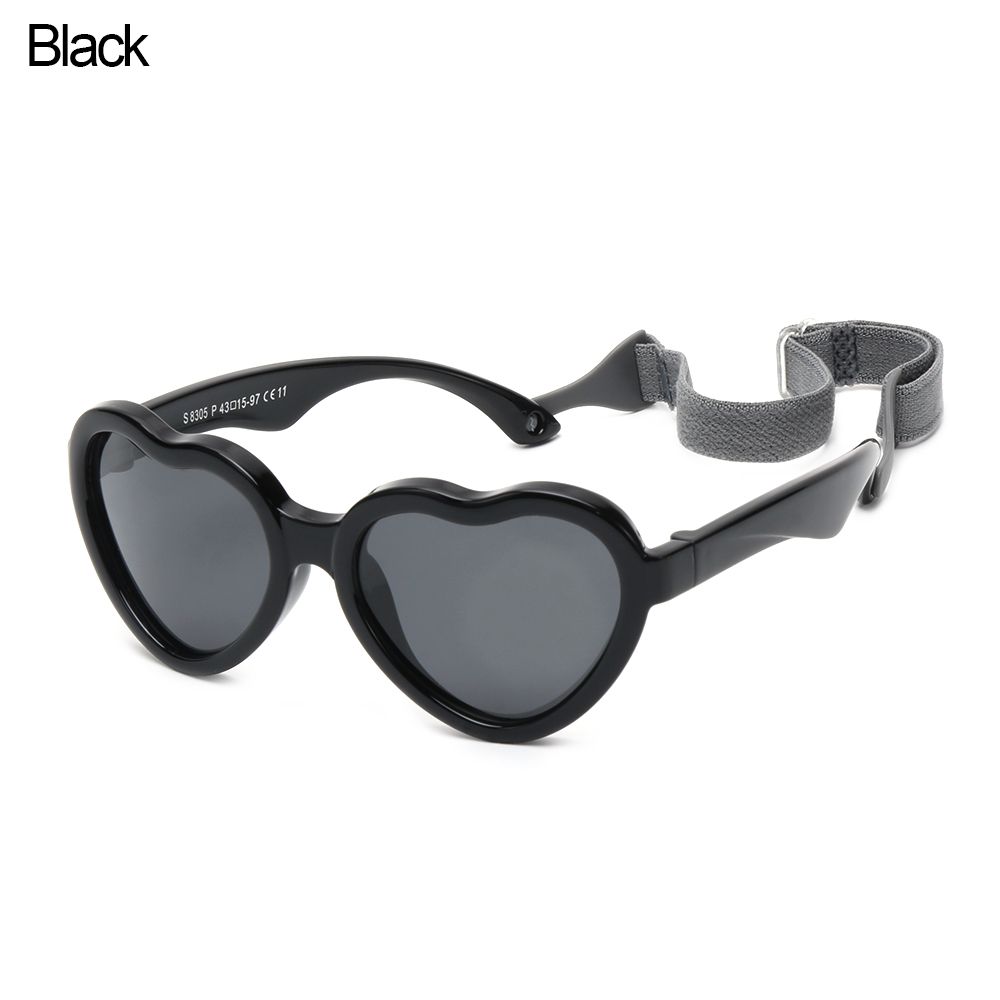 

Новорожденный Младенец для Малыша Детские Солнцезащитные Очки с Регулируемым Ремешком Поляризованная УФ-защита Black