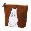 Marushin Moomin Fluffy Character Small Item Cosmetics Birthday 1425023200 Pouch, Brown, Design, Case, Case, Gift, Gift, Women's Accessories,