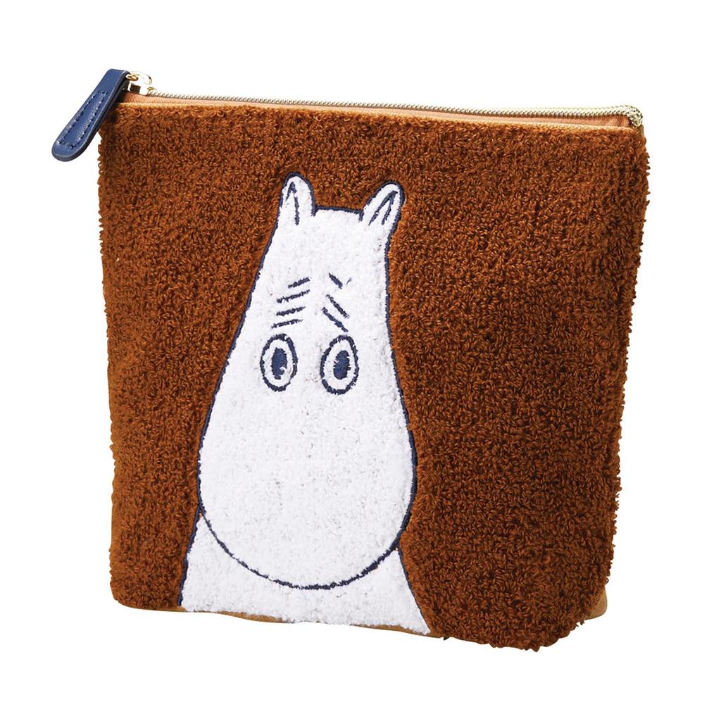 Marushin Moomin Fluffy Character Small Item Cosmetics Birthday 1425023200 Pouch, Brown, Design, Case, Case, Gift, Gift, Women's Accessories,
