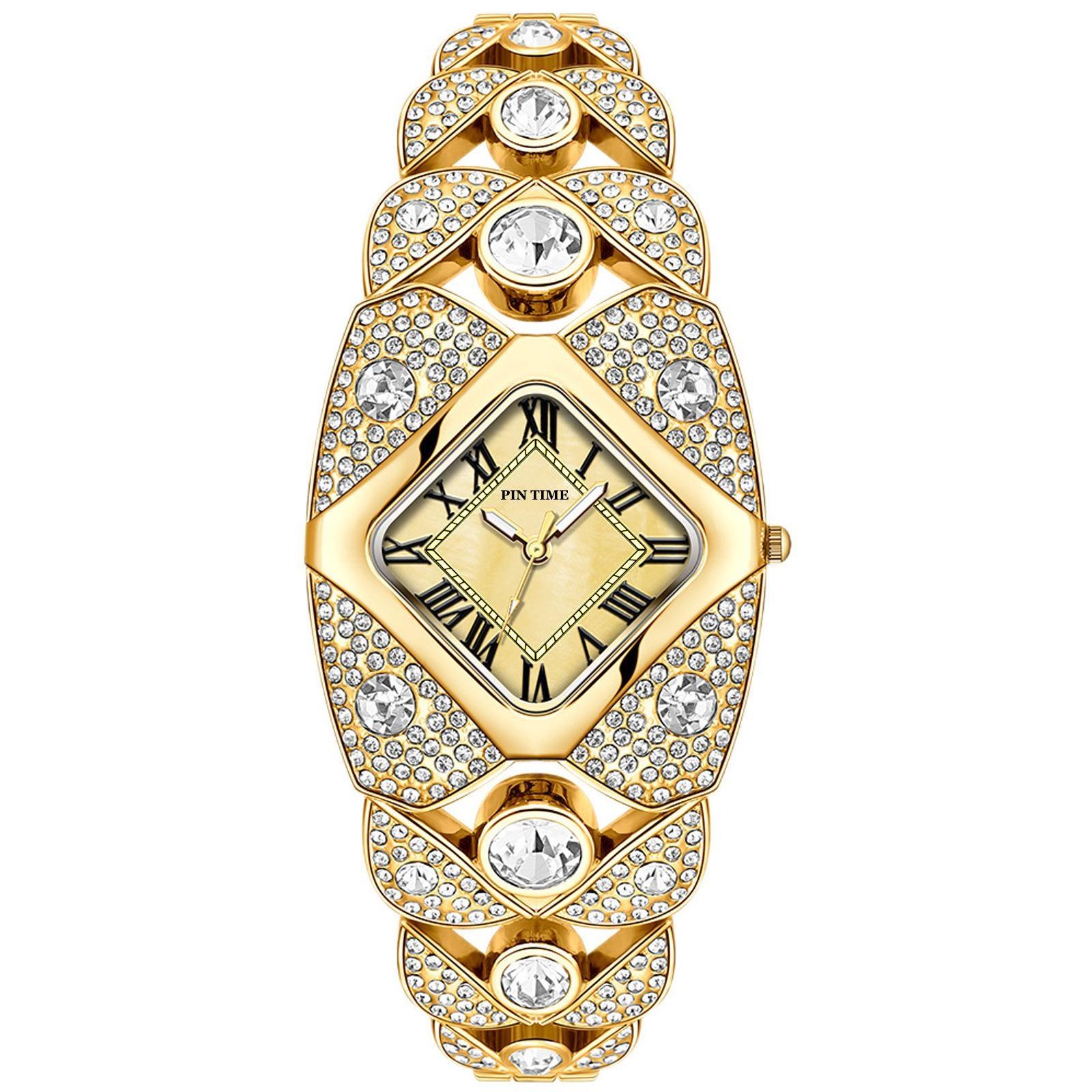 

Women s Watch Light Luxury Fashion Diamond Bracelet Waterproof Ladies Quartz Watches Clock Gift Wristwatch золотой