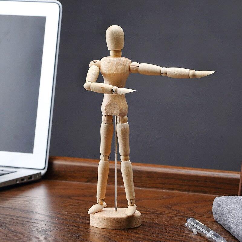 High-joint Man Model Decoration Art Wooden Man Movable Joint Hand Wooden Man Decoration Wooden Joint Man Decoration Home Decor