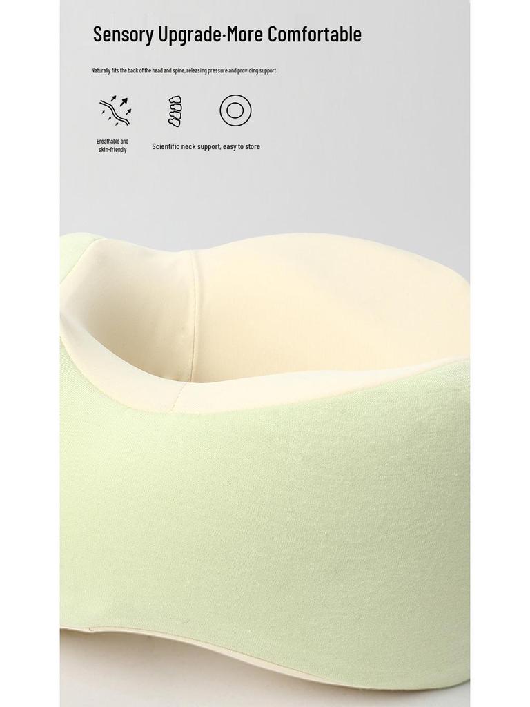Cool Memory Foam U-Shaped Neck Support Travel Pillow - Portable for Office and Airplane, Customizable Logo Option