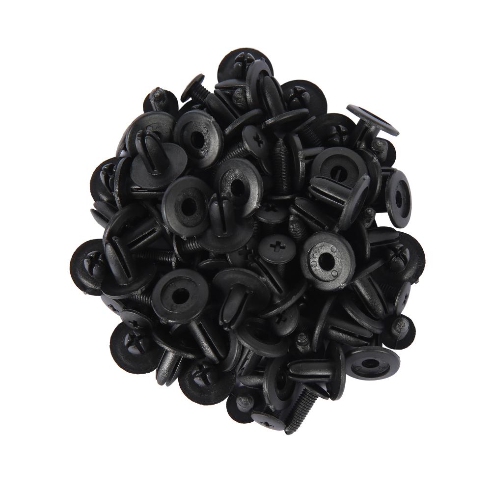 50pcs Auto Fastener Clip 6mm 8mm 9mm Car Retainer Kit Plastic Fastener Screw Rivet Door Trim Panel Clips Car Accessories