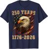 Vintage 250th Birthday 250 Years 1776 2026 USA Flag Unisex T-Shirt