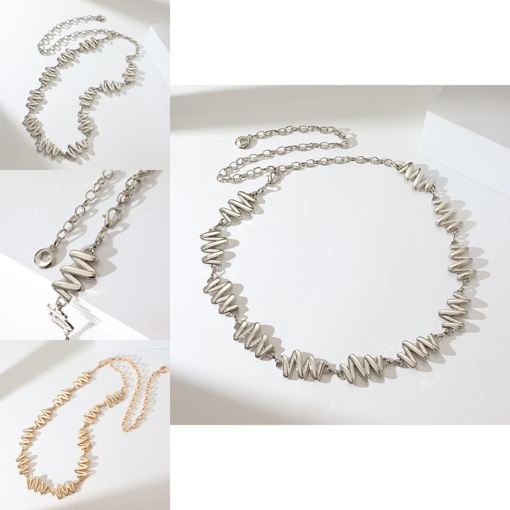 Ethnic Style Womens Metal Waist Chain With Polished Surface And Fine Engraving