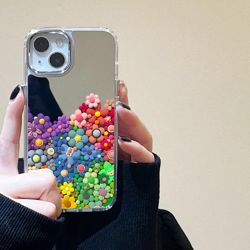 Moon Light Clouds Stars Mirror Phone Case For iPhone 11 Case iPhone 13 14 15 12 16 Pro Max X XS Aesthetic Back Cover Soft Funda